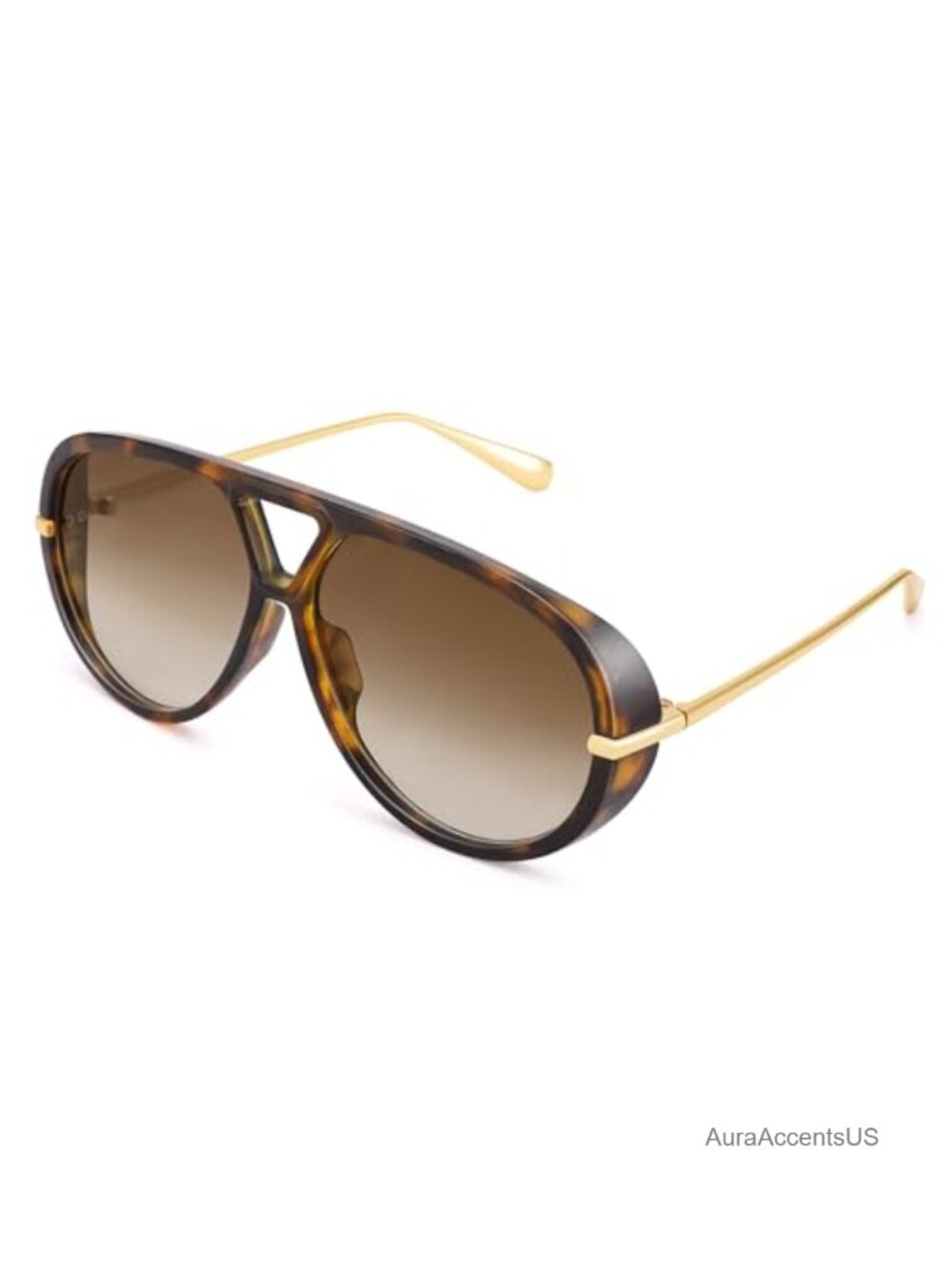 Oversized Retro Aviator Sunglasses UV400 Metal Temples Unisex